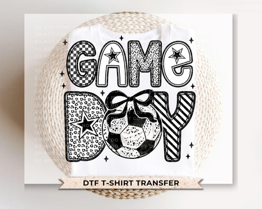 Game Day Soccer DTF Transfer, Ready to Press, Soccer Mom T-shirt Design