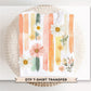 Brushstroke Wildflowers DTF Transfer, Ready to Press, Spring T-shirt Design