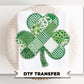 Faux Patchwork Clover DTF Transfer, St. Patrick's Day Tshirt Direct to Film Design
