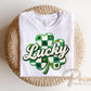 Faux Yarn Checkered Shamrock DTF Transfer, St. Patrick's Day Tshirt Direct to Film Design,
