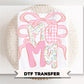Preppy Floral Mama DTF Transfer, Pink Coquette Shirt Design