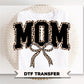 Coquette Mom Leopard Print DTF Transfer, Mother's Day Tshirt Design