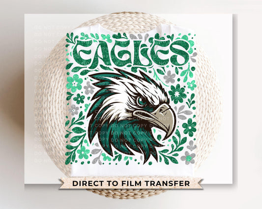 Philadelphia Football Floral DTF Transfer, Ready to Press