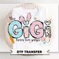 This Gigi Loves Her Peeps DTF Transfer | Grandma Easter Tshirt Design