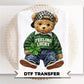 Feeling Lucky Teddy Bear DTF Transfer, St. Patrick's Day Tshirt Direct to Film Design