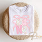 Preppy Floral Nana DTF Transfer, Pink Coquette Grandma Shirt Design