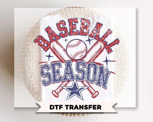 Retro Baseball Season DTF Transfer | Ready to Press, Sports Mom Tshirt Design
