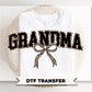 Coquette Grandma Leopard Print DTF Transfer | Ready to Press, Tshirt Design for Mother's Day