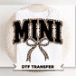 Coquette Mini Leopard Print DTF Transfer | Ready to Press, Mommy and Me Matching Tshirt Design