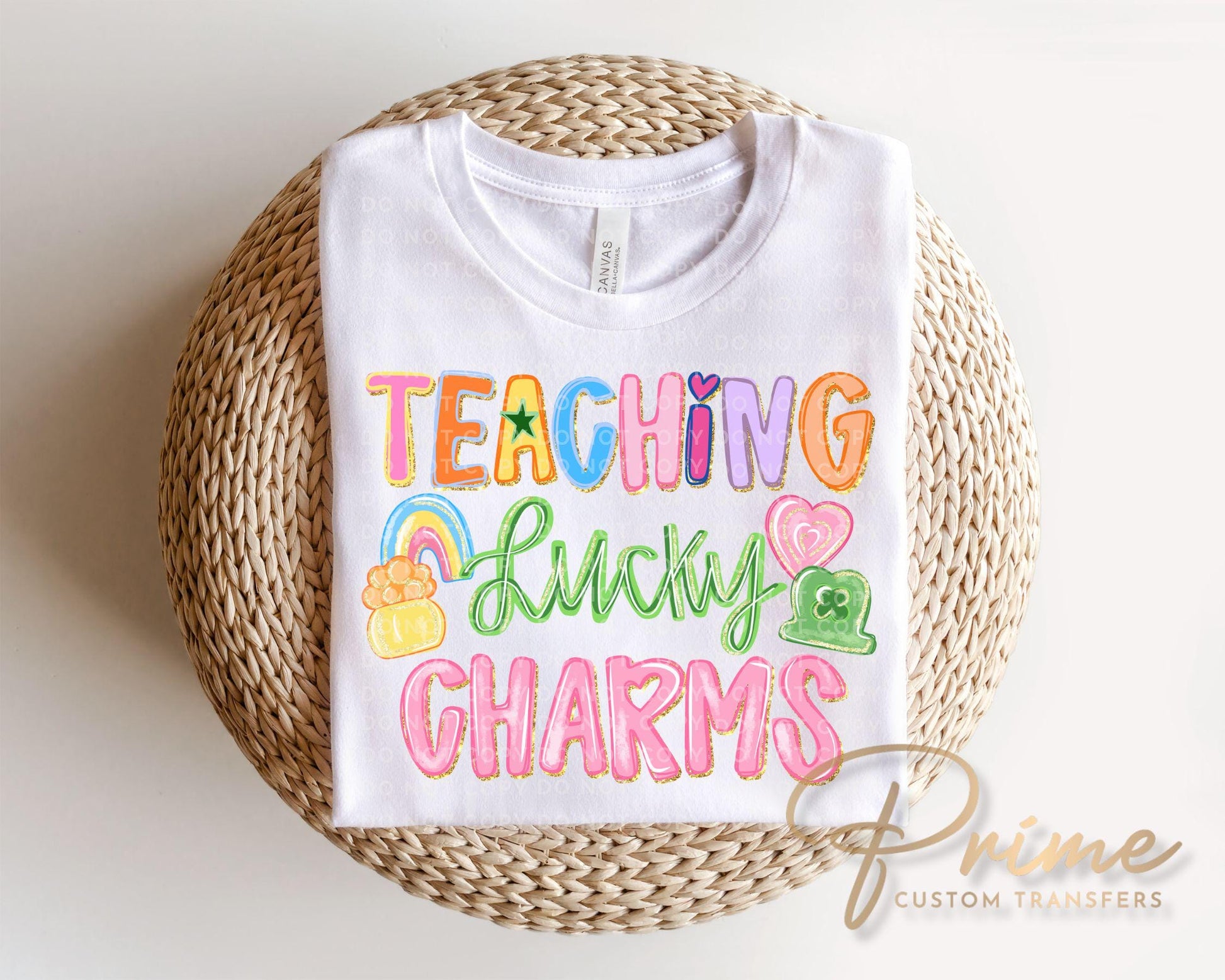 Teaching Lucky Charms DTF Transfer, St Patrick's Day Tshirt Design