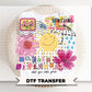 No Rain, No Flowers DTF Transfer | Ready to Press, Spring T-shirt Design