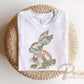 Faux Patchwork Camo Bunny DTF Transfer, Easter T-shirt Design