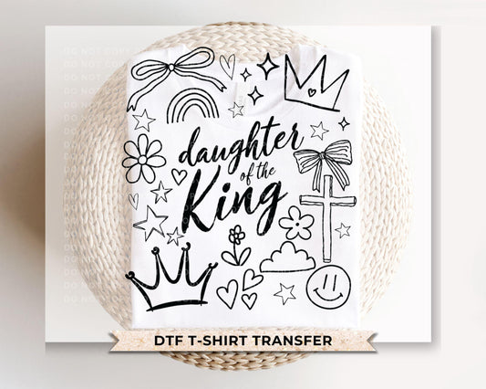 Daughter of The King DTF Transfer, Christian Easter T-shirt Design