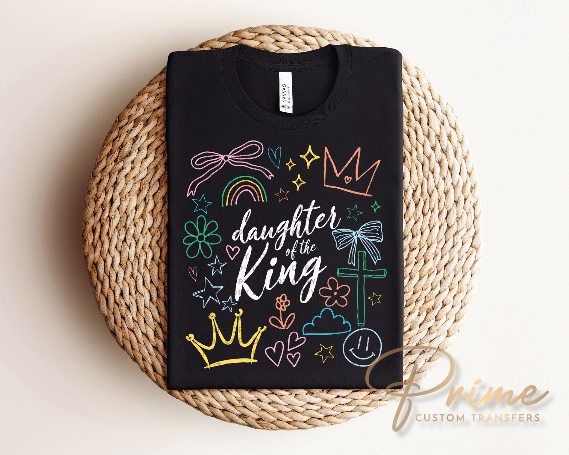 Daughter of The King DTF Transfer, Christian Easter T-shirt Design