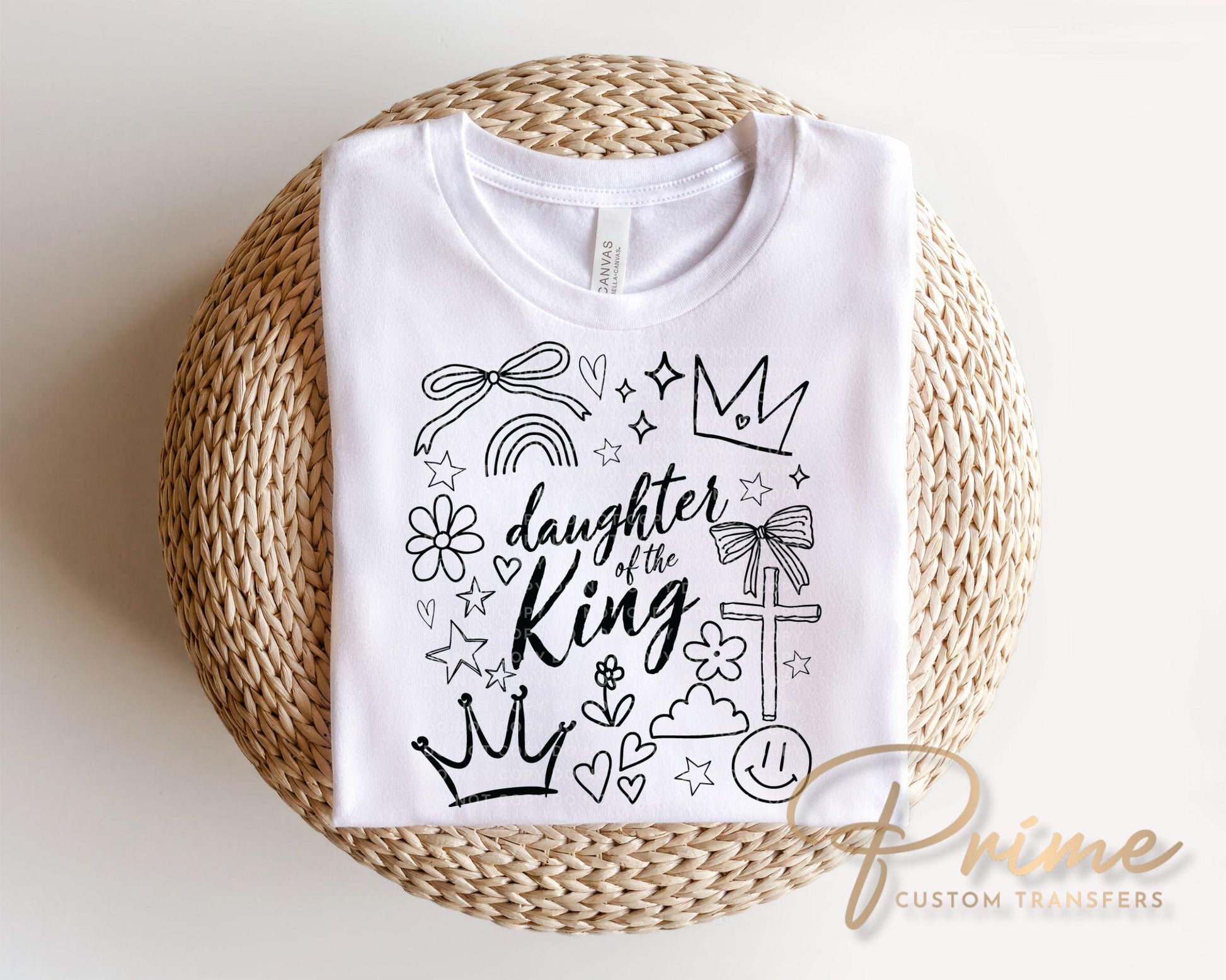 Daughter of The King DTF Transfer, Christian Easter T-shirt Design