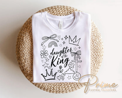 Daughter of The King DTF Transfer, Christian Easter T-shirt Design