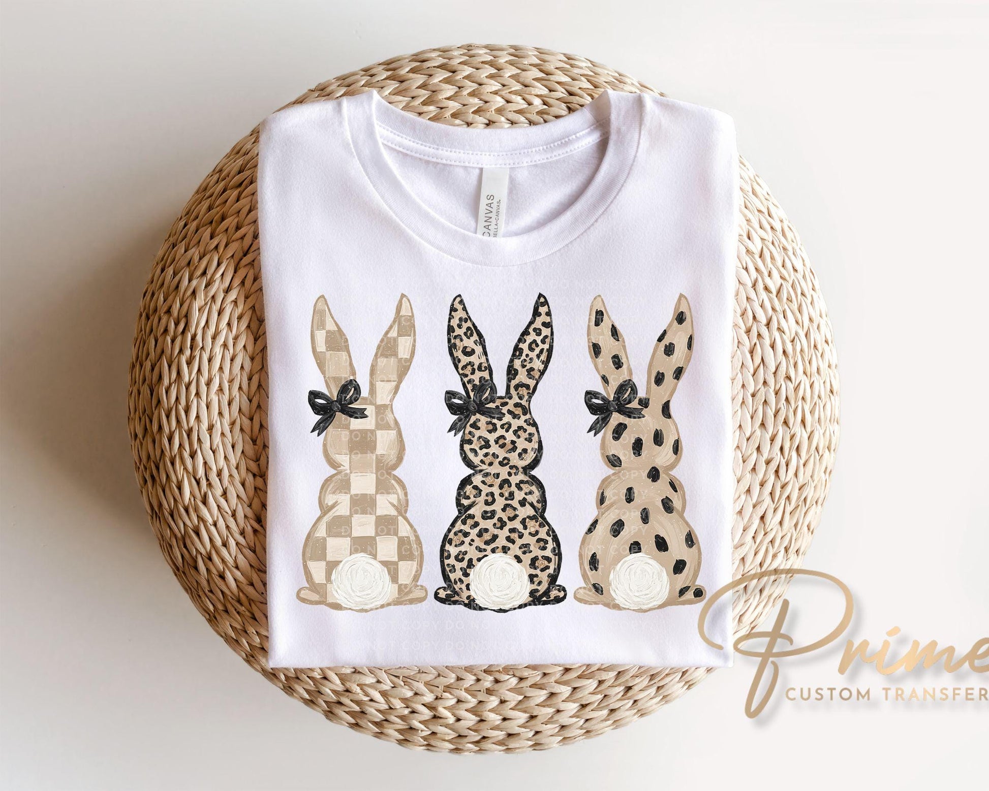 Easter Bunnies DTF Transfer, Easter T-shirt Design