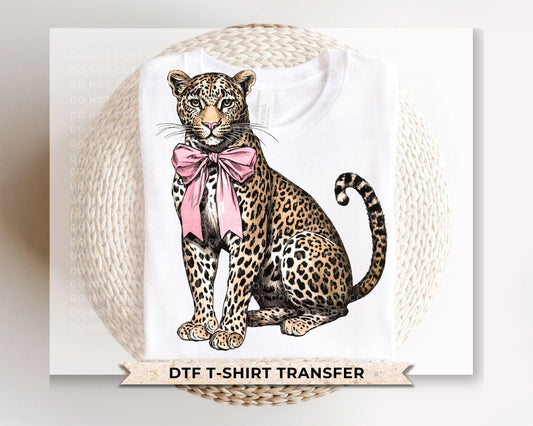 Coquette Leopard DTF Transfer, T-shirt Design