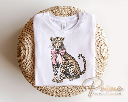 Coquette Leopard DTF Transfer, T-shirt Design