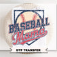 Retro Baseball Mama DTF Transfer, Ready to Press, Sports Mom Tshirt Design