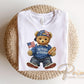 Patriotic Teddy Bear DTF Transfer, Ready to Press, 4th of July Tshirt Design