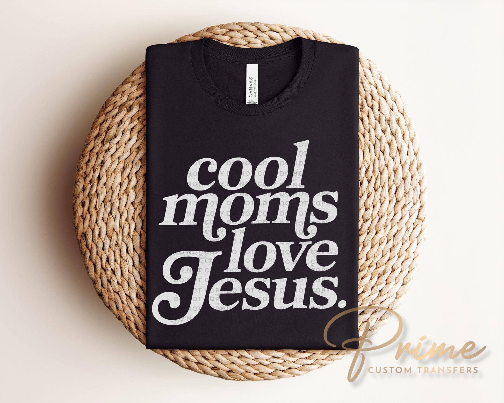 Cool Moms Love Jesus DTF Transfer, Ready to Press, Trendy Tshirt Design