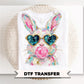 Brushstroke Easter Bunny DTF Transfer, Ready to Press, Kids Tshirt Design