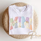 Patchwork Quilted Mimi DTF Transfer, Ready to Press Cottagecore Tshirt Design