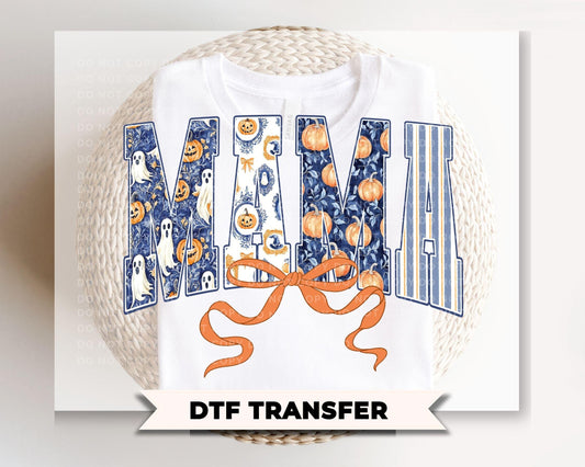 Coquette Halloween Mama DTF Transfer, Ready to Press, Tshirt Design for Mom