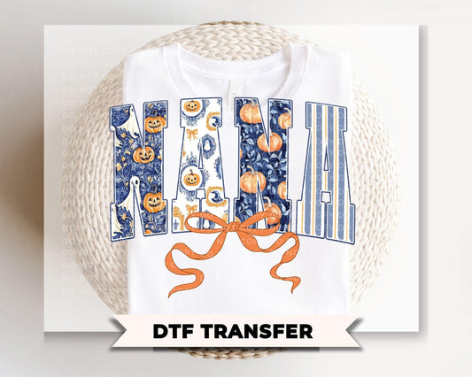 Coquette Halloween Nana DTF Transfer, Ready to Press, Tshirt Design for Grandma