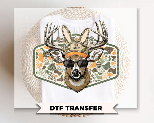 Easter Egg Hunter DTF Transfer, Ready to Press, Kids Easter Shirt Design