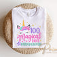 100 Magical Days of Kindergarten DTF Transfer, Girly Unicorn Tshirt Transfer