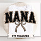 Coquette Nana Leopard Print DTF Transfer, Tshirt Design