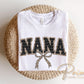 Coquette Nana Leopard Print DTF Transfer, Tshirt Design