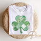 Faux Patchwork Clover DTF Transfer, St. Patrick's Day Tshirt Direct to Film Design