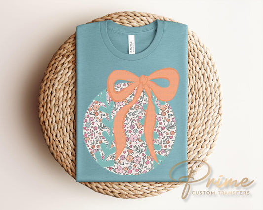 Coquette Floral Baseball DTF Transfer, Ready to Press, Sport Mama Tshirt Design