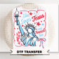 She Loves Jesus and America Too DTF Transfer, 4th of July Tshirt Design