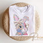 Patchwork Bunny DTF Transfer, Ready to Press, Quilted Tshirt Design