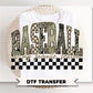 Camo Baseball Mama DTF Transfer, Ready to Press, Sport Mama Tshirt Design