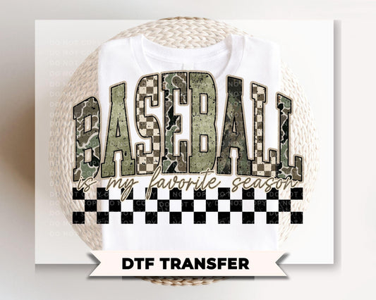 Camo Baseball Mama DTF Transfer, Ready to Press, Sport Mama Tshirt Design