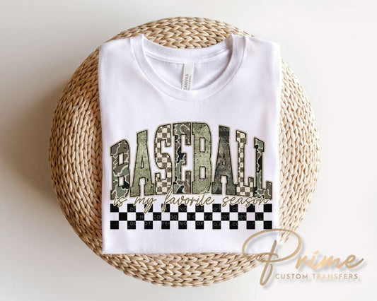Camo Baseball Mama DTF Transfer, Ready to Press, Sport Mama Tshirt Design