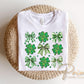 Coquette Shamrocks and Bows DTF Transfer, St. Patrick's Day Tshirt Direct to Film Design