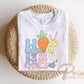 Floral Bunny Patchwork DTF Transfer, Ready to Press, Hip Hop Easter Tshirt Design