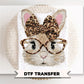 Coquette Leopard Bunny DTF Transfer | Trendy Easter Tshirt Design