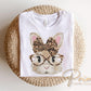 Coquette Leopard Bunny DTF Transfer | Trendy Easter Tshirt Design