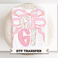 Preppy Floral Gigi DTF Transfer, Pink Coquette Grandma Shirt Design