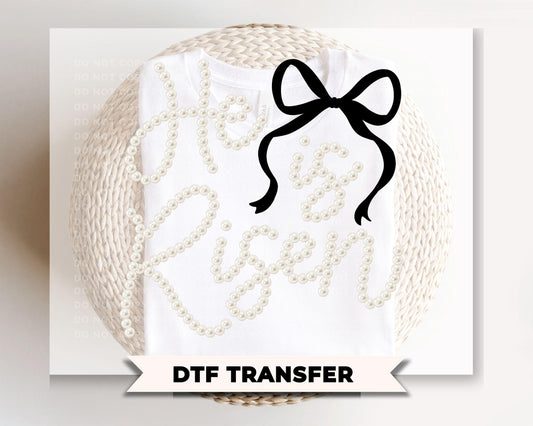 He Is Risen Easter DTF Transfer | Ready to Press, Christian T-shirt Design