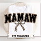 Coquette Mamaw Leopard Print DTF Transfer | Ready to Press, Tshirt Design for Mother's Day