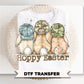 Hoppy Easter DTF Transfer, Ready to Press, Camo Bunnies Tshirt Design