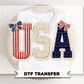 Faux Patchwork USA DTF Transfer, Ready to Press, 4th of July Tshirt Design